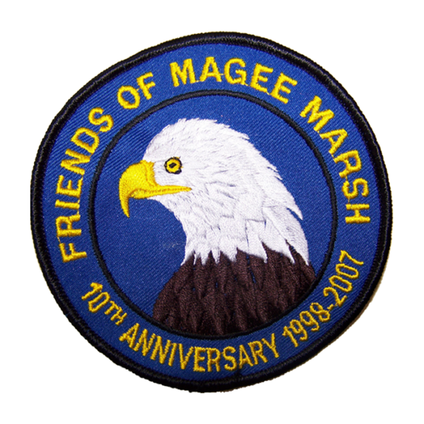 10th Anniversary patch featuring a bald eagle
